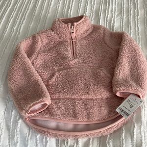 Carter’s Sherpa Pullover Half Zip Jacket Girls 2T Pink